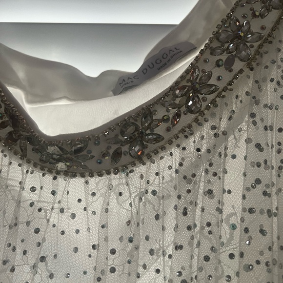 MacDuggal one shoulder mini tulle dress - Picture 4 of 13